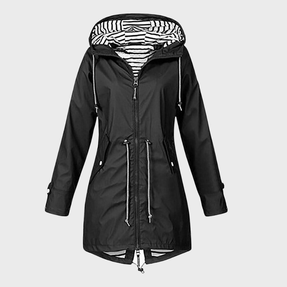 Damen Kapuzen Regenjacke | Lang