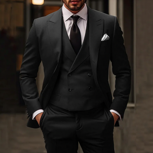 SEBASTIEN | 3-teilig Slim-Fit Herrenanzug Blazer Weste Hose