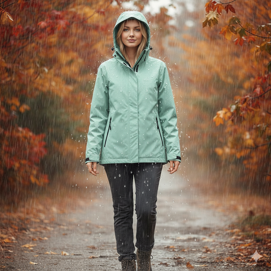 Eleganter Damen Regenmantel mit Kapuze – Stilvoll & Wetterfest