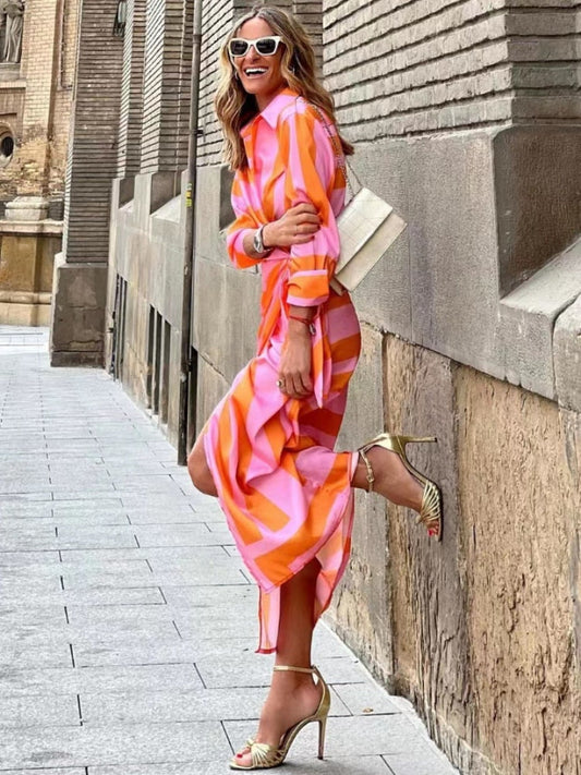 Noémie | Sommer Wickelkleid mit Kragen